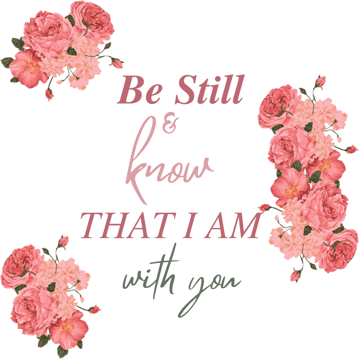 BE STILL AND KNOW THAT I AM WITH YOU - LILAC - White glossy mug