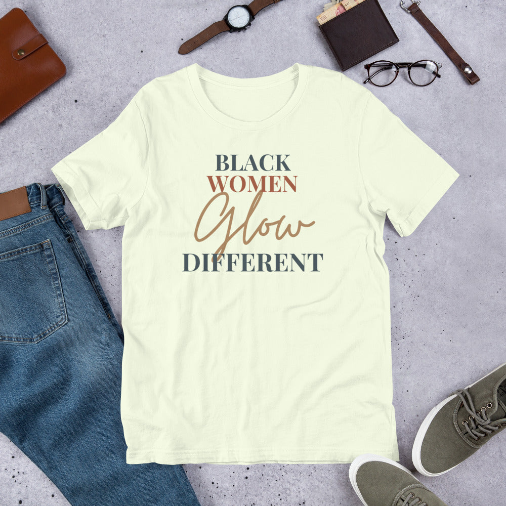 Black-Women-Glow-Different (red tan and blue)