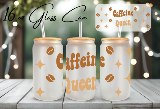 Glass Can - Coffee Theme "Coffee Queen"
